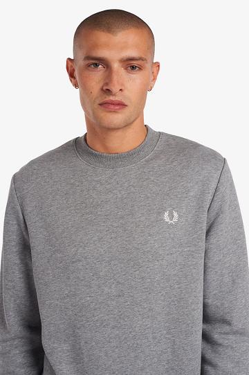 Bluzy Fred Perry Crew Neck Damskie Szare | PL 2002VRWD